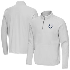 Indianapolis Colts Antigua Step Up Quarter-Zip Pullover Gray