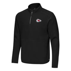 Kansas City Chiefs Antigua Step Up Quarter-Zip Pullover Black