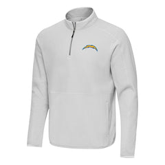 Los Angeles Chargers Antigua Step Up Quarter-Zip Pullover Gray