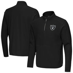 Las Vegas Raiders Antigua Step Up Quarter-Zip Pullover Black