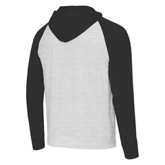 Cleveland Browns Antigua Urgent Raglan Pullover Hoodie Heather Gray/Black