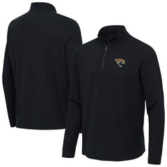 Jacksonville Jaguars Antigua Sync Tri-Blend Quarter-Zip Pullover Heather Black