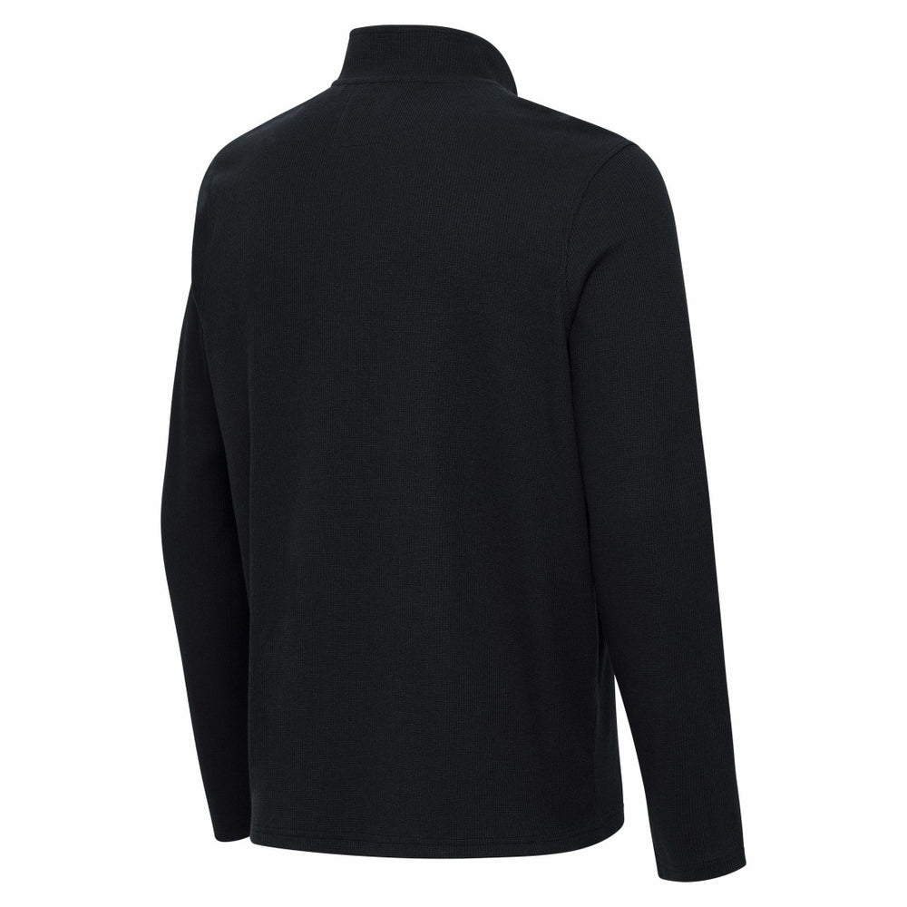 Tampa Bay Buccaneers Antigua Sync Tri-Blend Quarter-Zip Pullover Heather Black