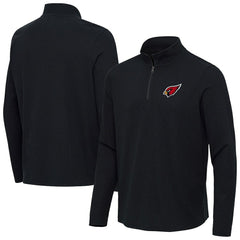 Arizona Cardinals Antigua Sync Tri-Blend Quarter-Zip Pullover Heather Black