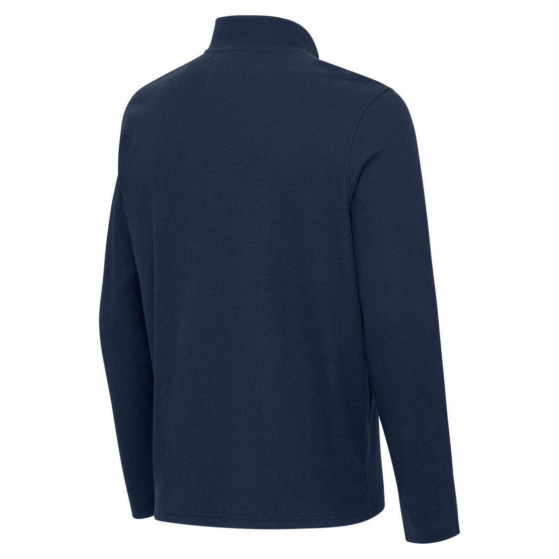 Denver Broncos Antigua Sync Tri-Blend Quarter-Zip Pullover Heather Navy