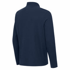 Denver Broncos Antigua Sync Tri-Blend Quarter-Zip Pullover Heather Navy