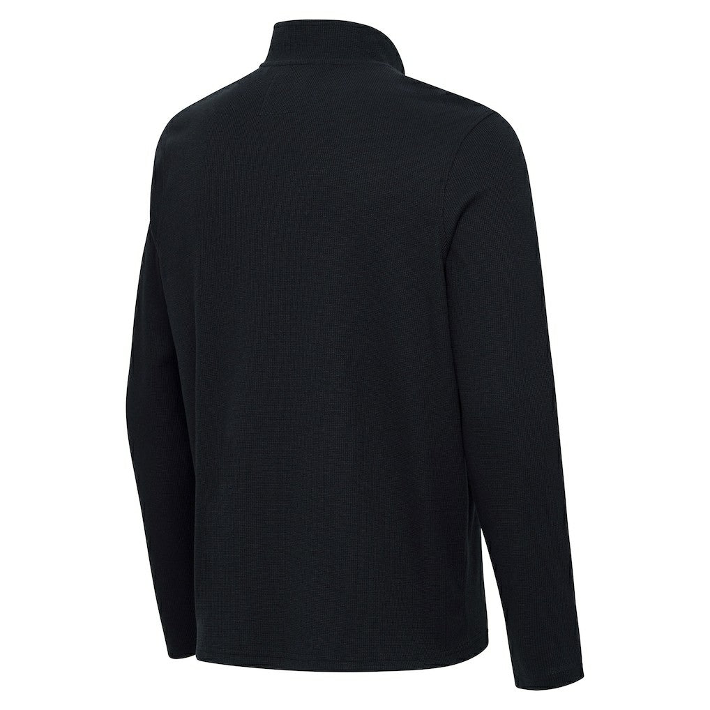 Cleveland Browns Antigua Sync Tri-Blend Quarter-Zip Pullover Heather Black