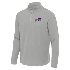 Buffalo Bills Antigua Sync Tri-Blend Quarter-Zip Pullover Heather Gray
