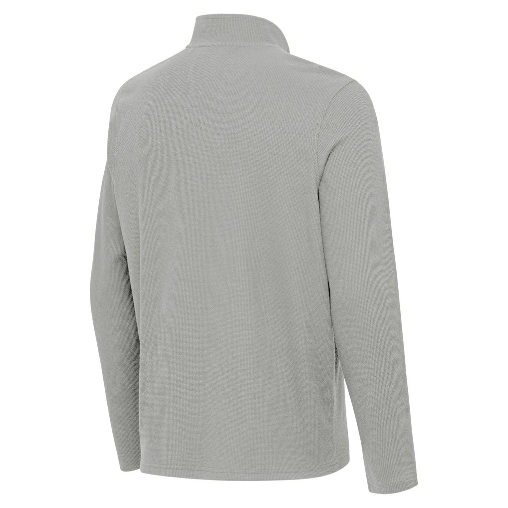 Buffalo Bills Antigua Sync Tri-Blend Quarter-Zip Pullover Heather Gray
