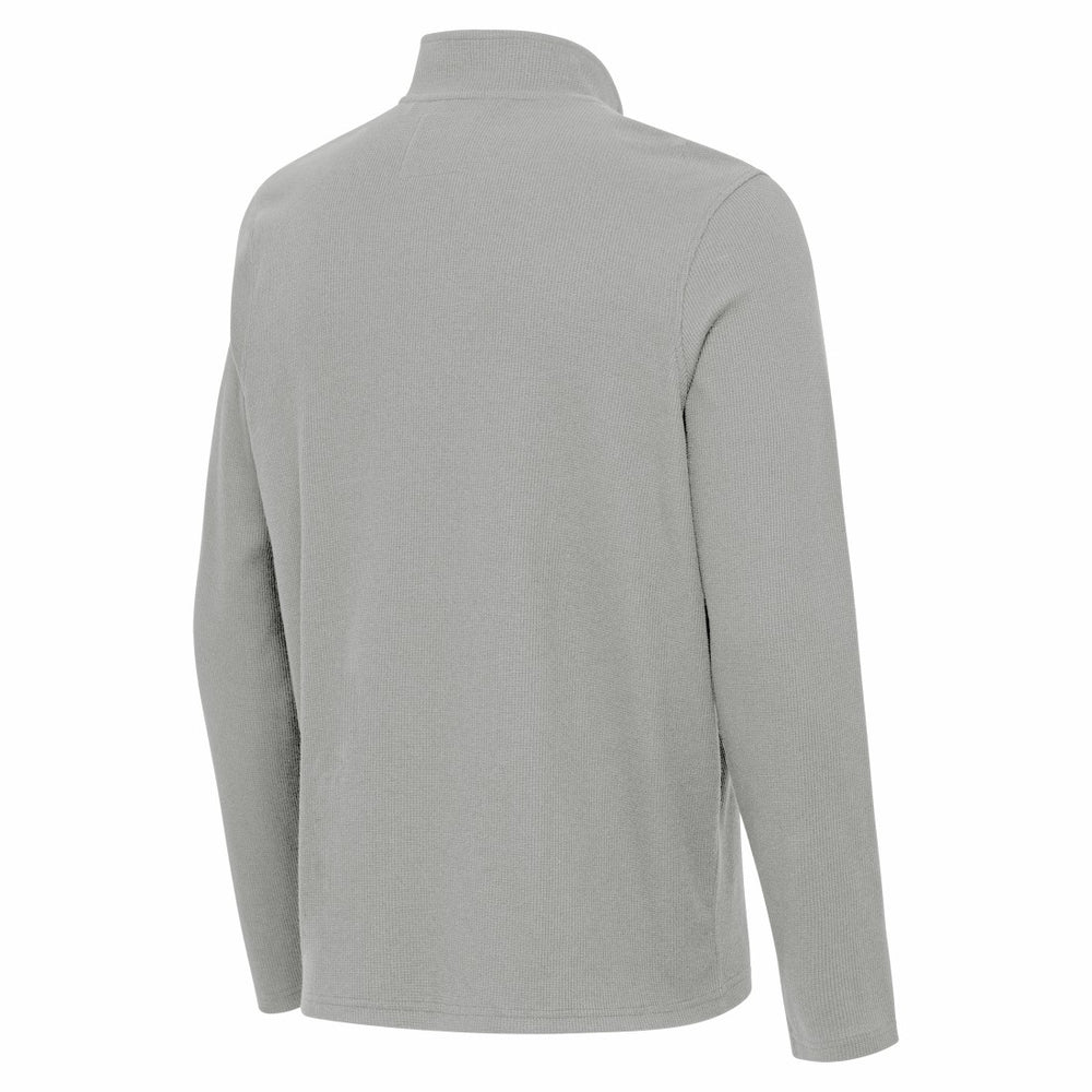 Detroit Lions Antigua Sync Tri-Blend Quarter-Zip Pullover Heather Gray