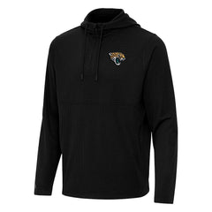 Jacksonville Jaguars Antigua Connected Quarter-Zip Pullover Hoodie Black