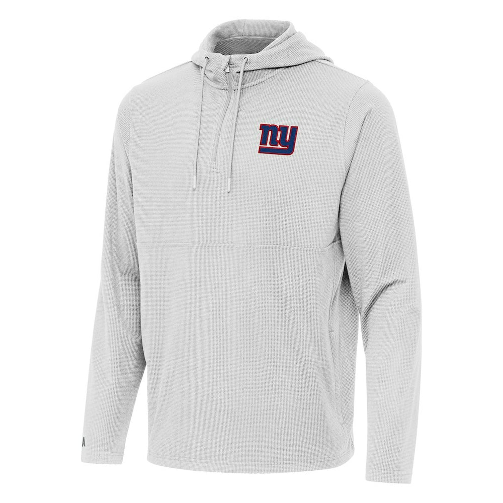 New York Giants Antigua Connected Quarter-Zip Pullover Hoodie Gray