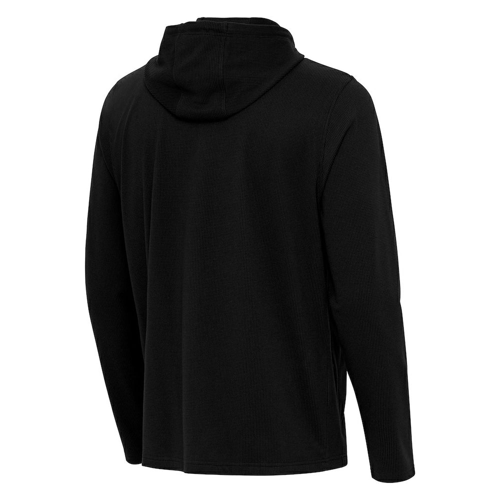 Pittsburgh Steelers Antigua Connected Quarter-Zip Pullover Hoodie Black