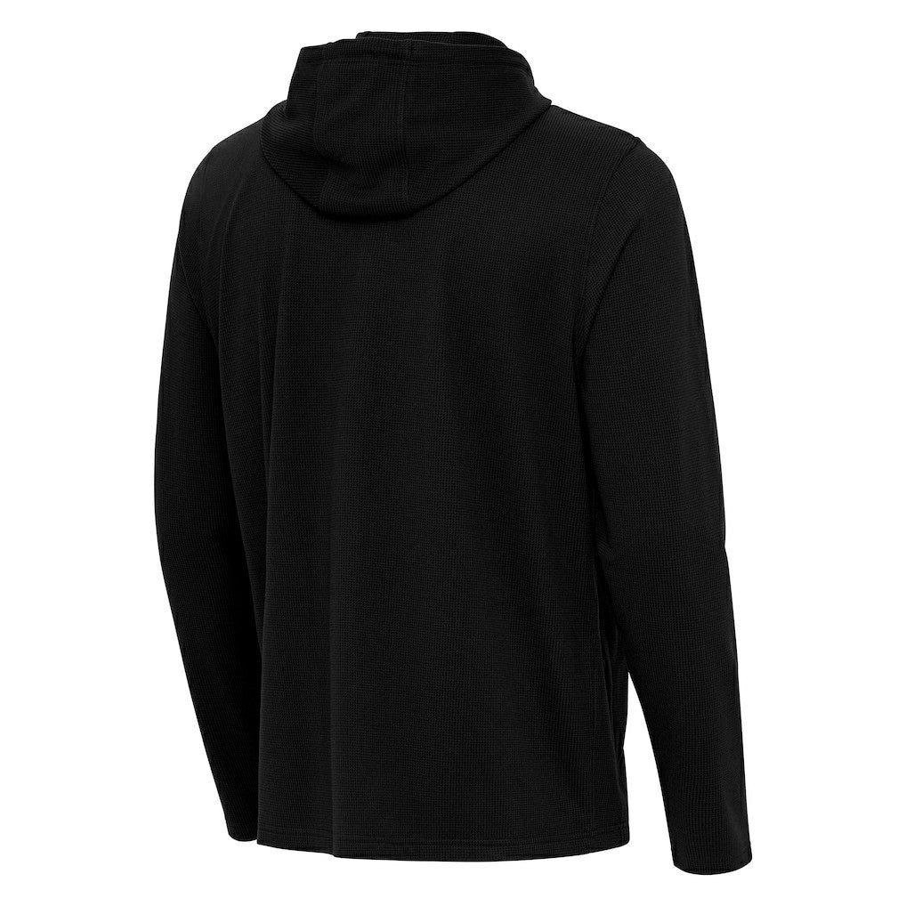 Baltimore Ravens Antigua Connected Quarter-Zip Pullover Hoodie Black