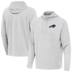Buffalo Bills Antigua Connected Quarter-Zip Pullover Hoodie Gray