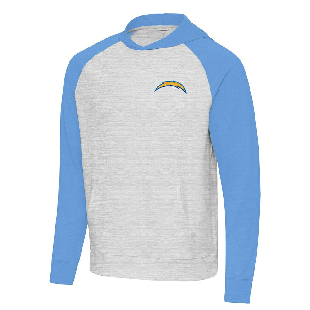 Los Angeles Chargers Antigua Urgent Pullover Hoodie Powder Blue/Gray