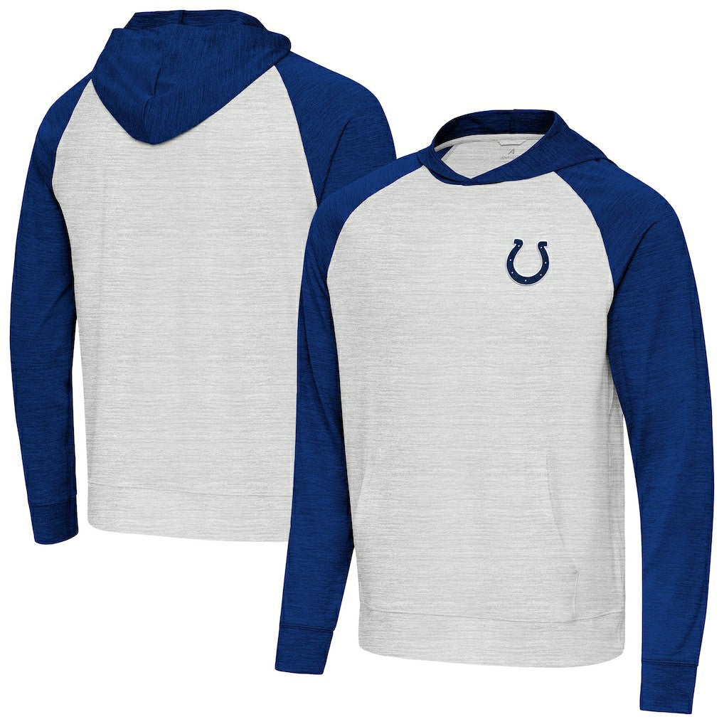 Indianapolis Colts Antigua Urgent Pullover Hoodie Royal/Gray