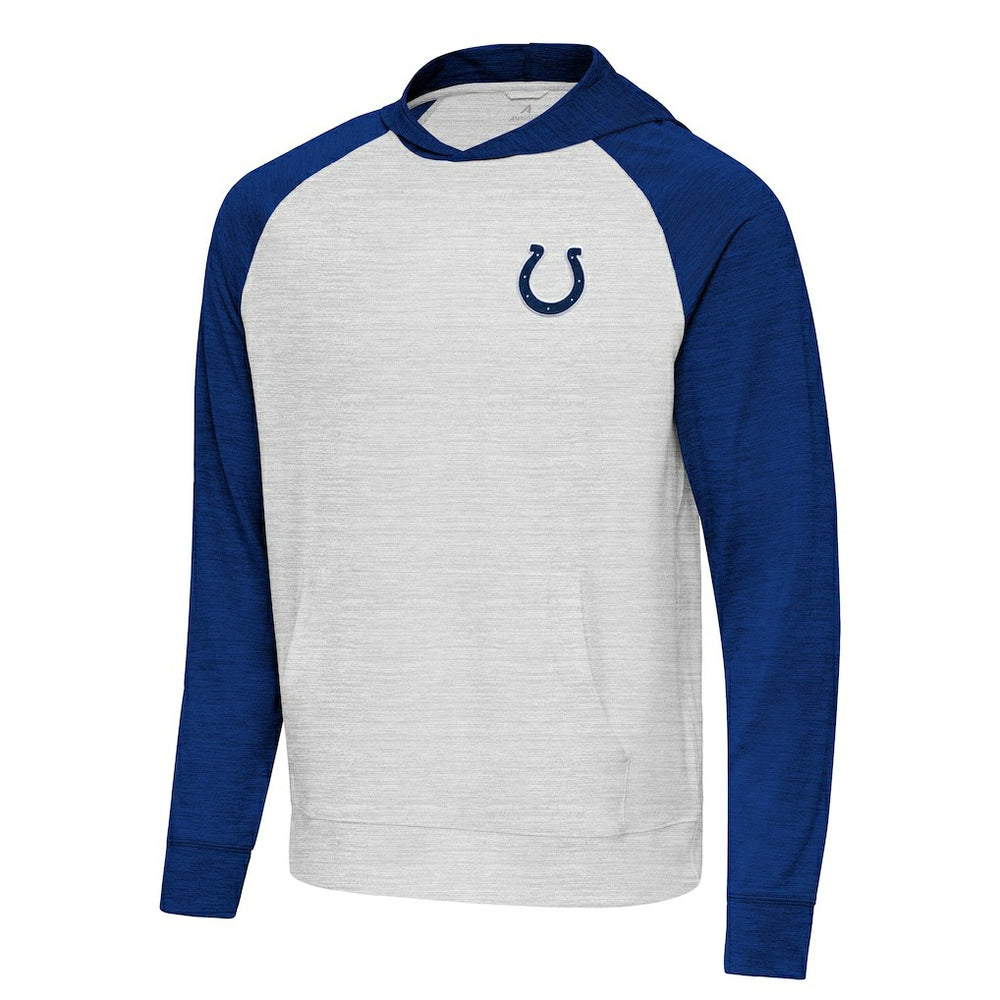 Indianapolis Colts Antigua Urgent Pullover Hoodie Royal/Gray