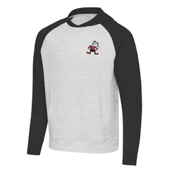 Cleveland Browns Antigua Urgent Pullover Hoodie Black/Heather Gray