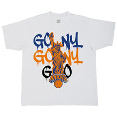 New York Knicks Stadium Essentials Unisex Oversized Go NY Go T-Shirt White