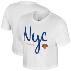 New York Knicks Stadium Essentials Cropped Third Quarter T-Shirt White