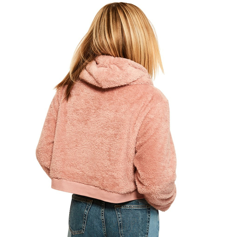 Dallas Cowboys Jill Martin Women's Tonal Sherpa Cropped Hoodie Pink
