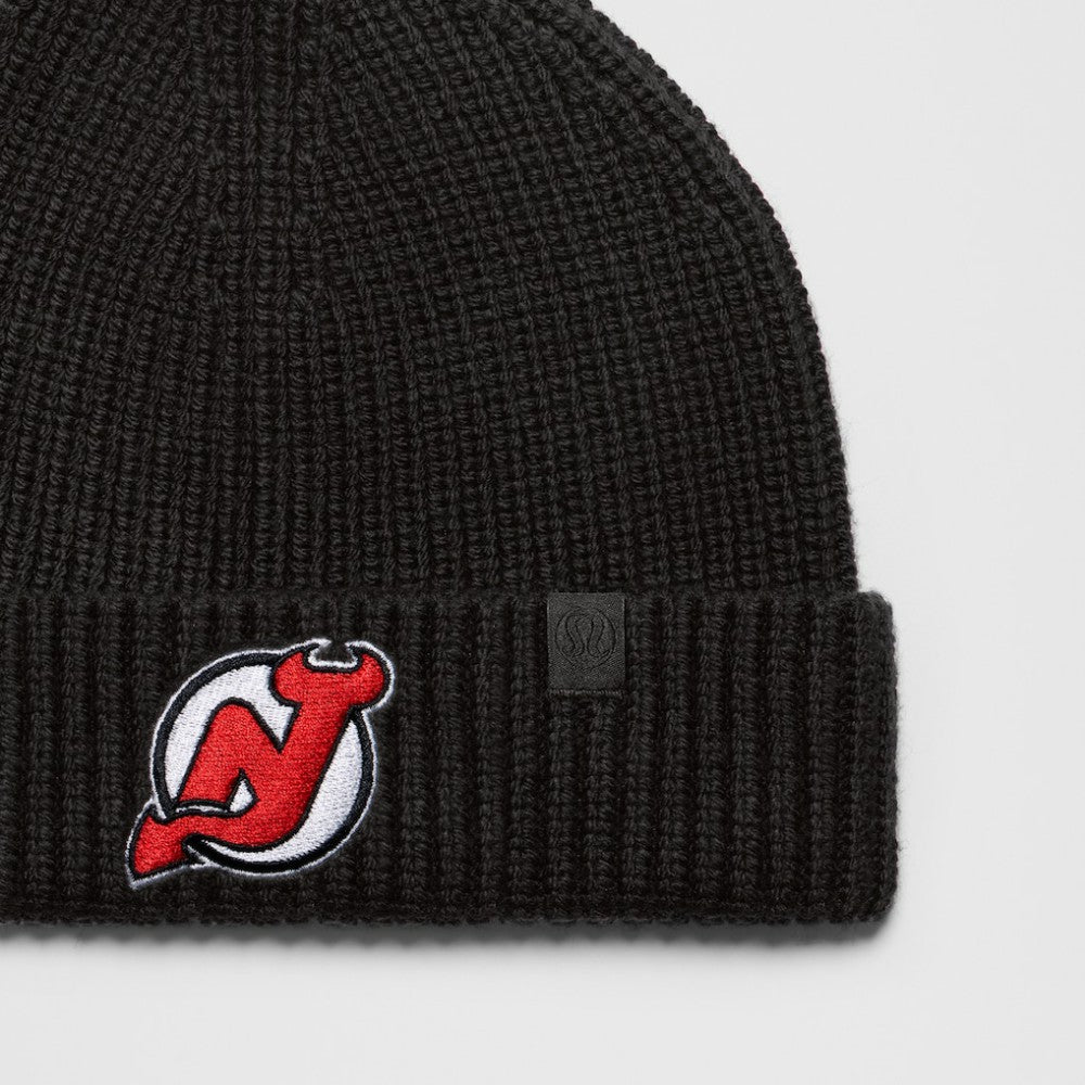 NHL New Jersey Devils lululemon Unisex Close-Fit Wool-Blend Ribbed Beanie - Black