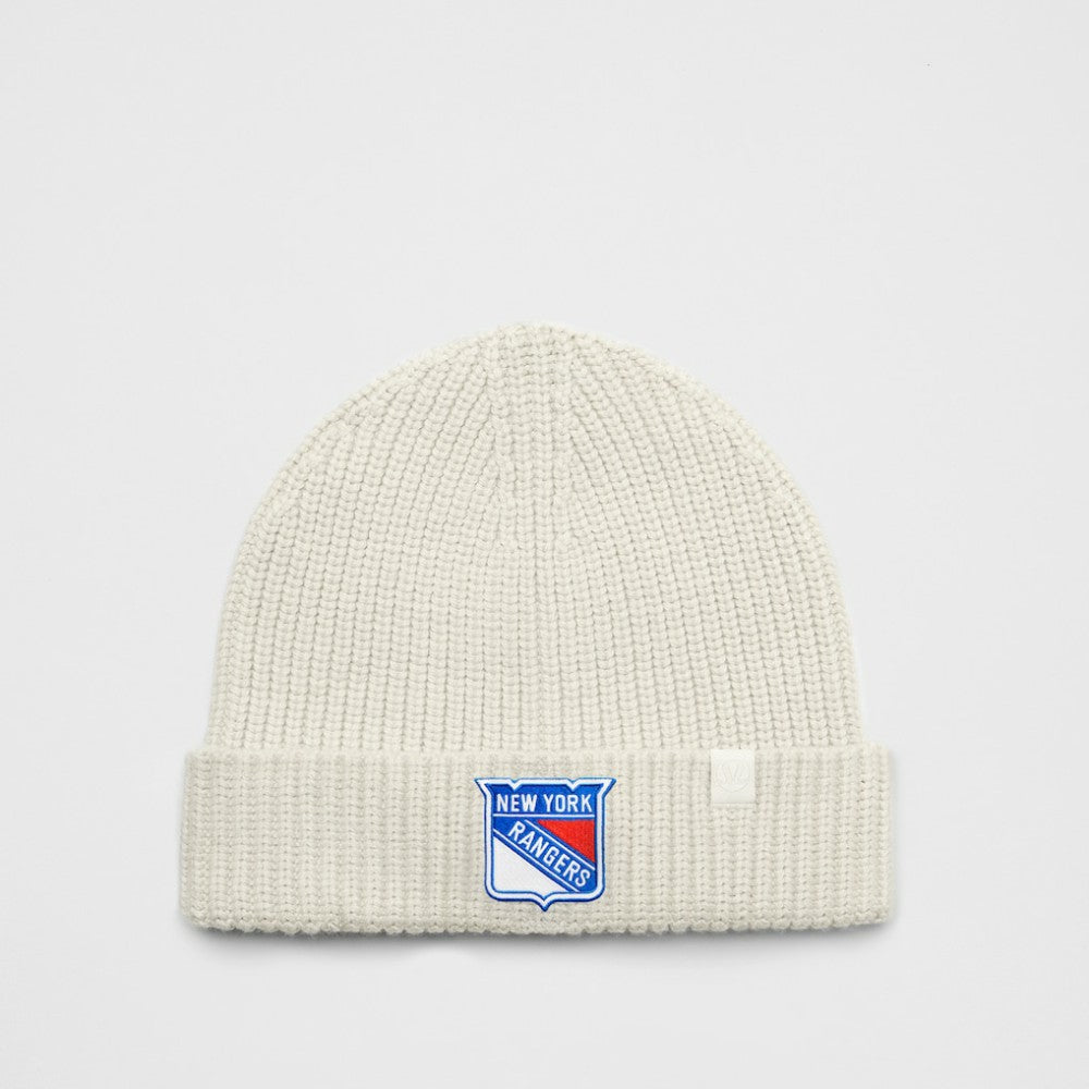 NHL New York Rangers lululemon Unisex Close-Fit Wool-Blend Ribbed Beanie - Heathered Bone