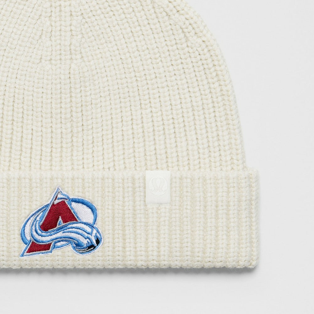 NHL Colorado Avalanche lululemon Unisex Close-Fit Wool-Blend Ribbed Beanie - Heathered Bone
