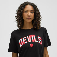 NHL New Jersey Devils lululemon Women's All Yours Organic Cotton T-Shirt - Black