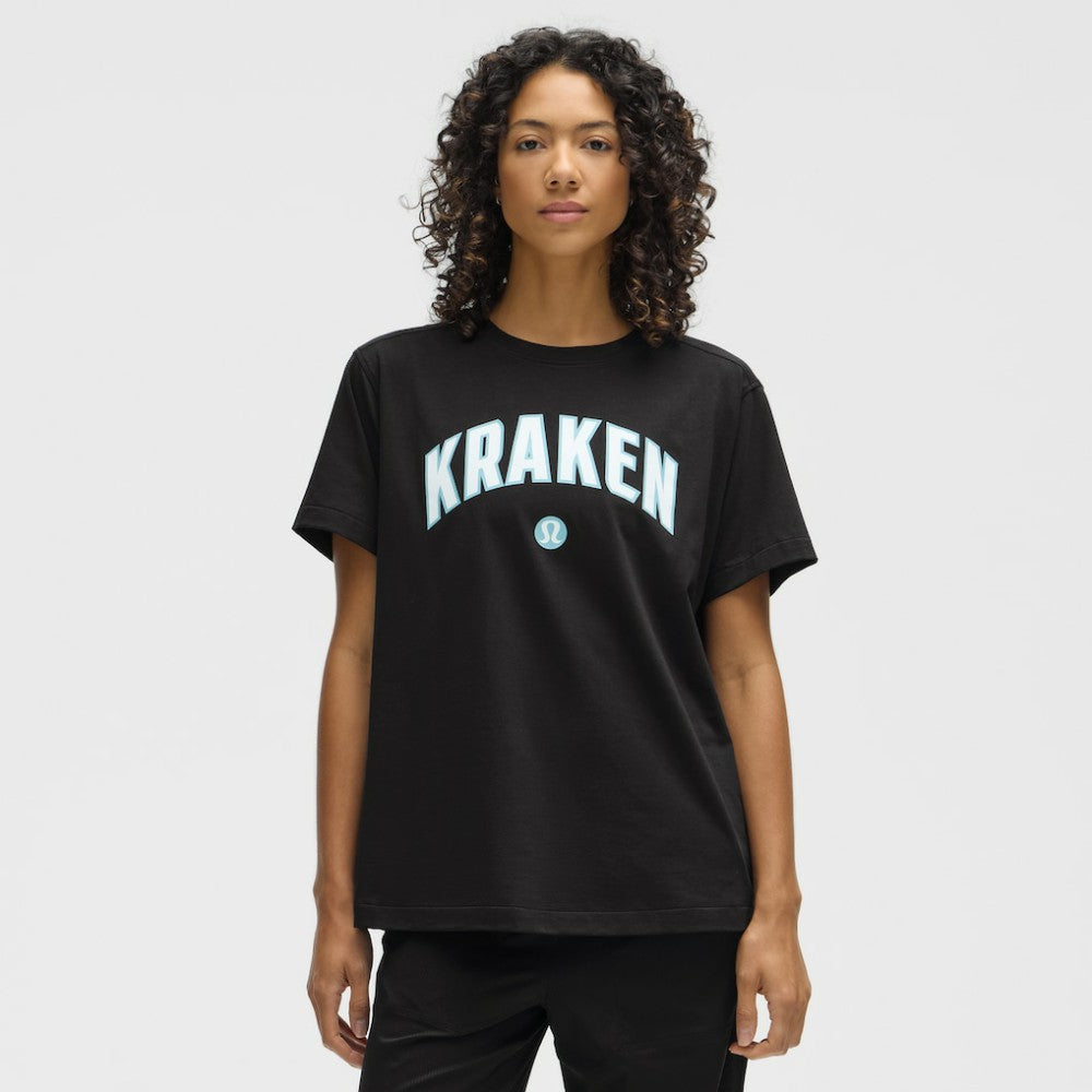 NHL Seattle Kraken lululemon Women's All Yours Organic Cotton T-Shirt - Black