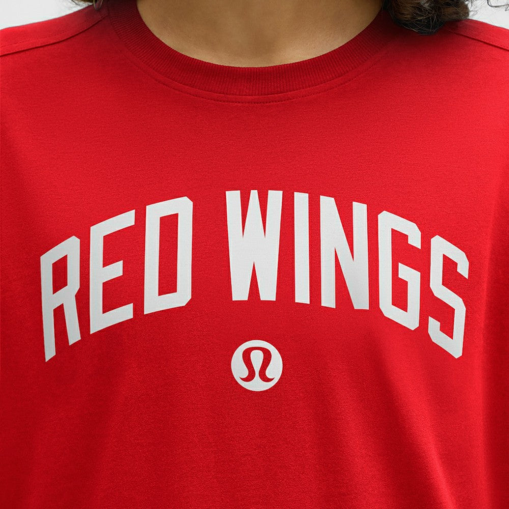 NHL Detroit Red Wings lululemon Women's All Yours Organic Cotton T-Shirt - True Red