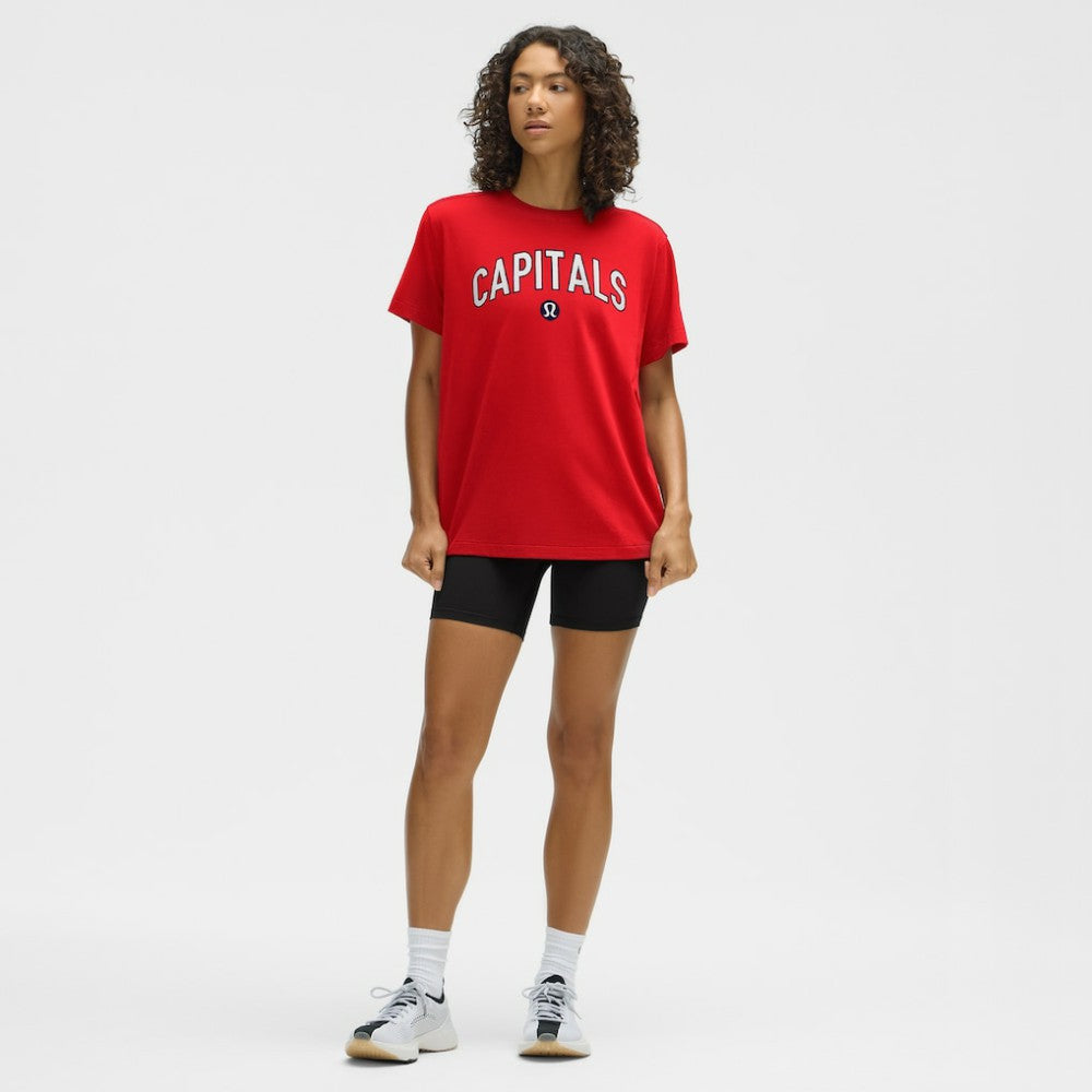 NHL Washington Capitals lululemon Women's All Yours Organic Cotton T-Shirt - True Red