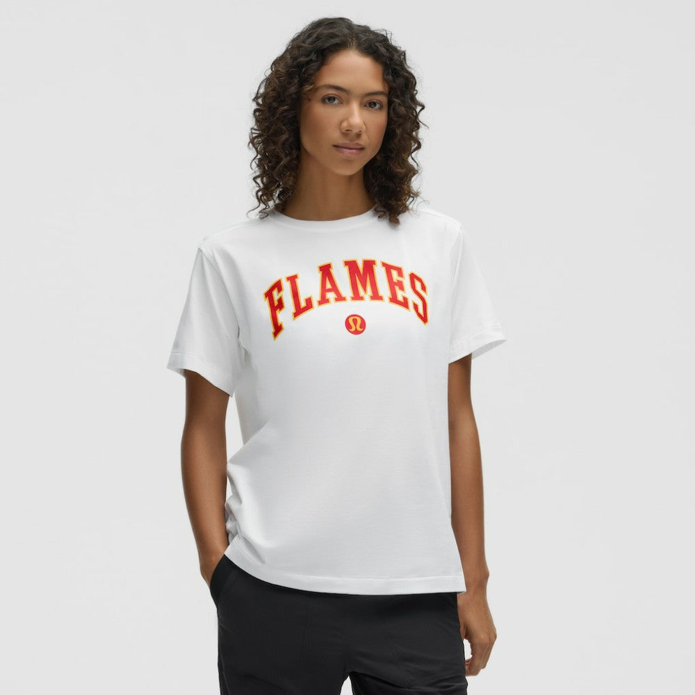 NHL Calgary Flames lululemon Women's All Yours Organic Cotton T-Shirt - White