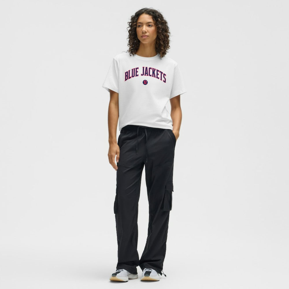 NHL Columbus Blue Jackets lululemon Women's All Yours Organic Cotton T-Shirt - White