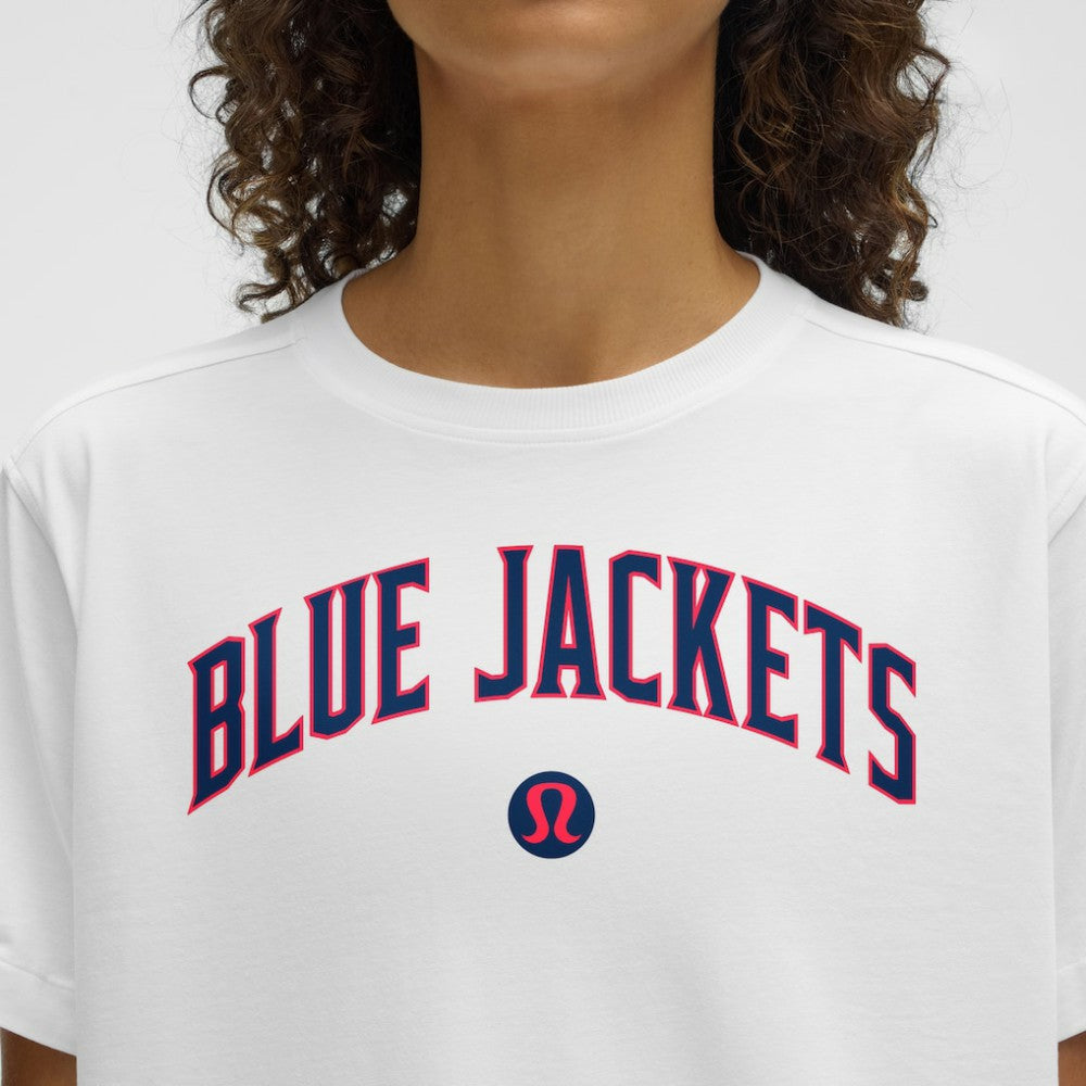 NHL Columbus Blue Jackets lululemon Women's All Yours Organic Cotton T-Shirt - White
