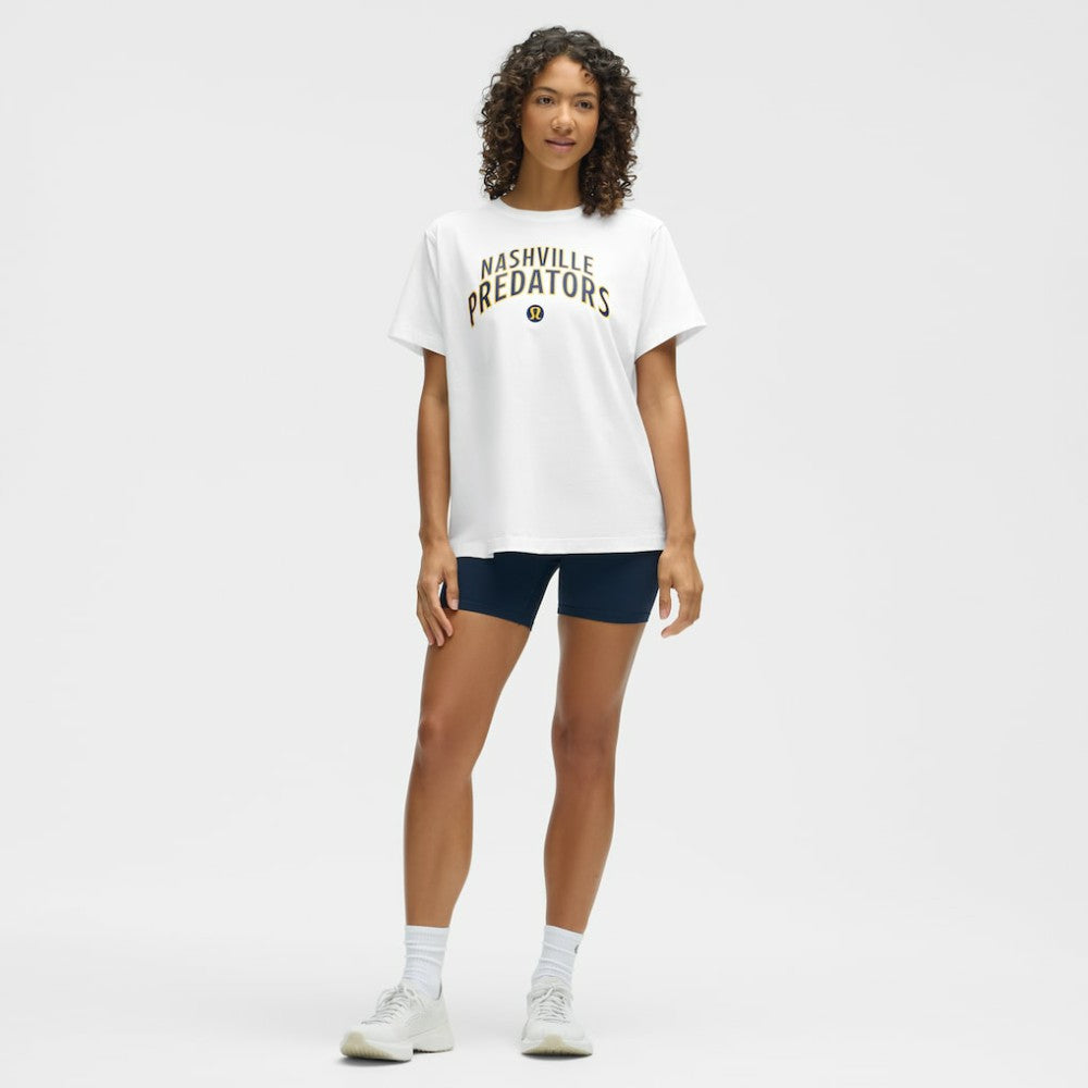 NHL Nashville Predators lululemon Women's All Yours Organic Cotton T-Shirt - White