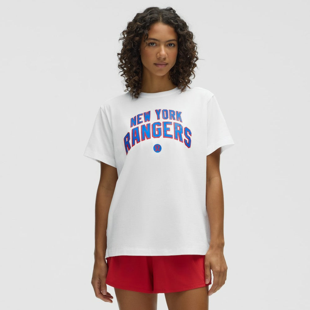 NHL New York Rangers lululemon Women's All Yours Organic Cotton T-Shirt - White