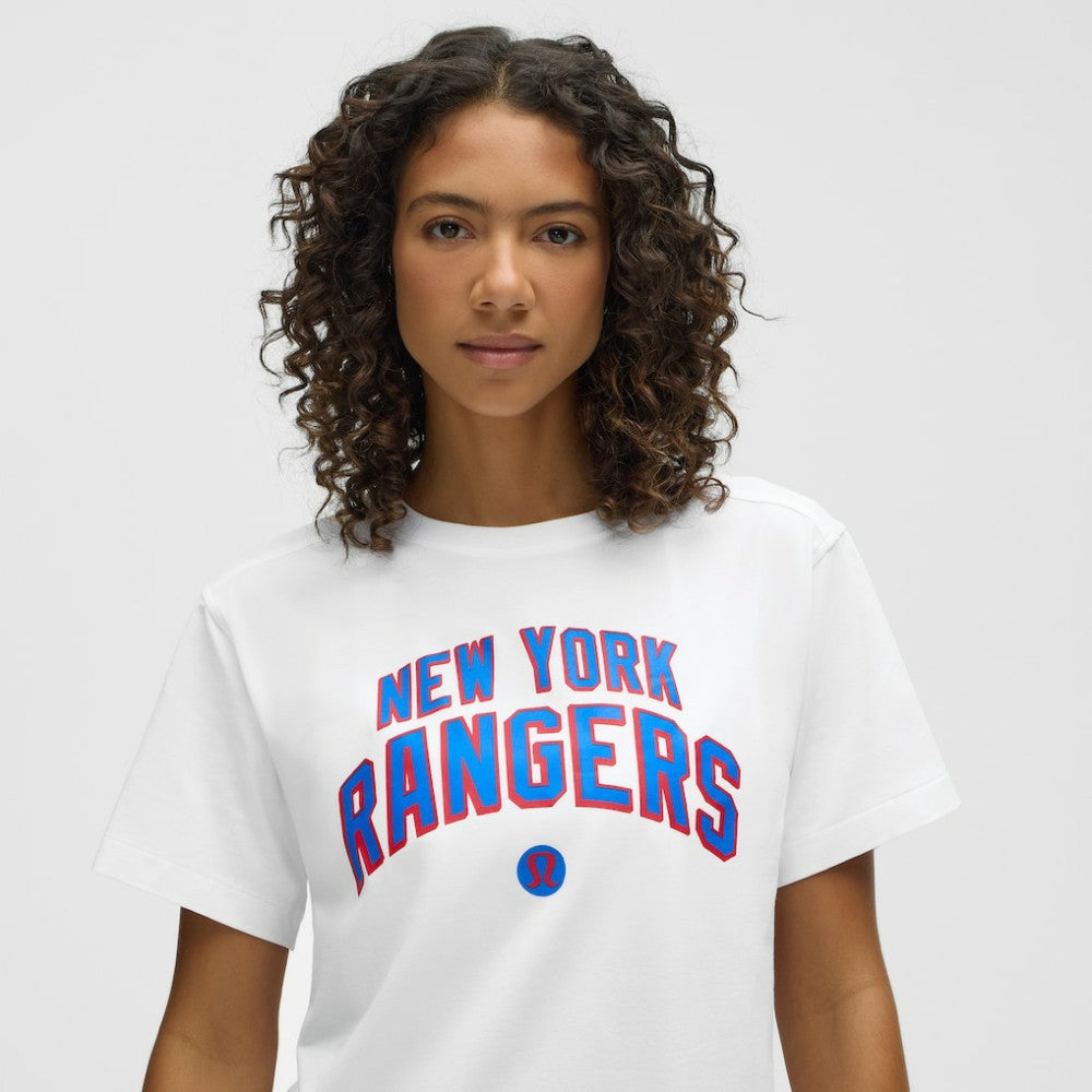 NHL New York Rangers lululemon Women's All Yours Organic Cotton T-Shirt - White