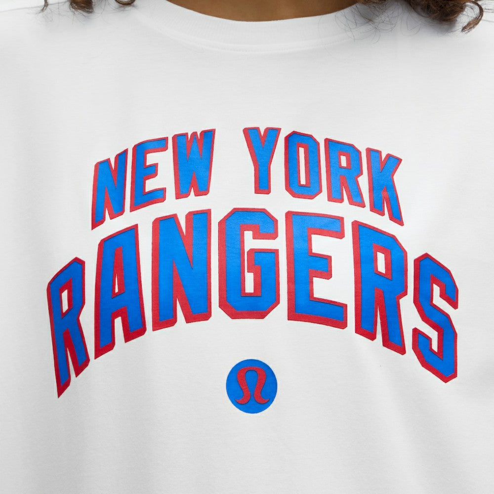 NHL New York Rangers lululemon Women's All Yours Organic Cotton T-Shirt - White