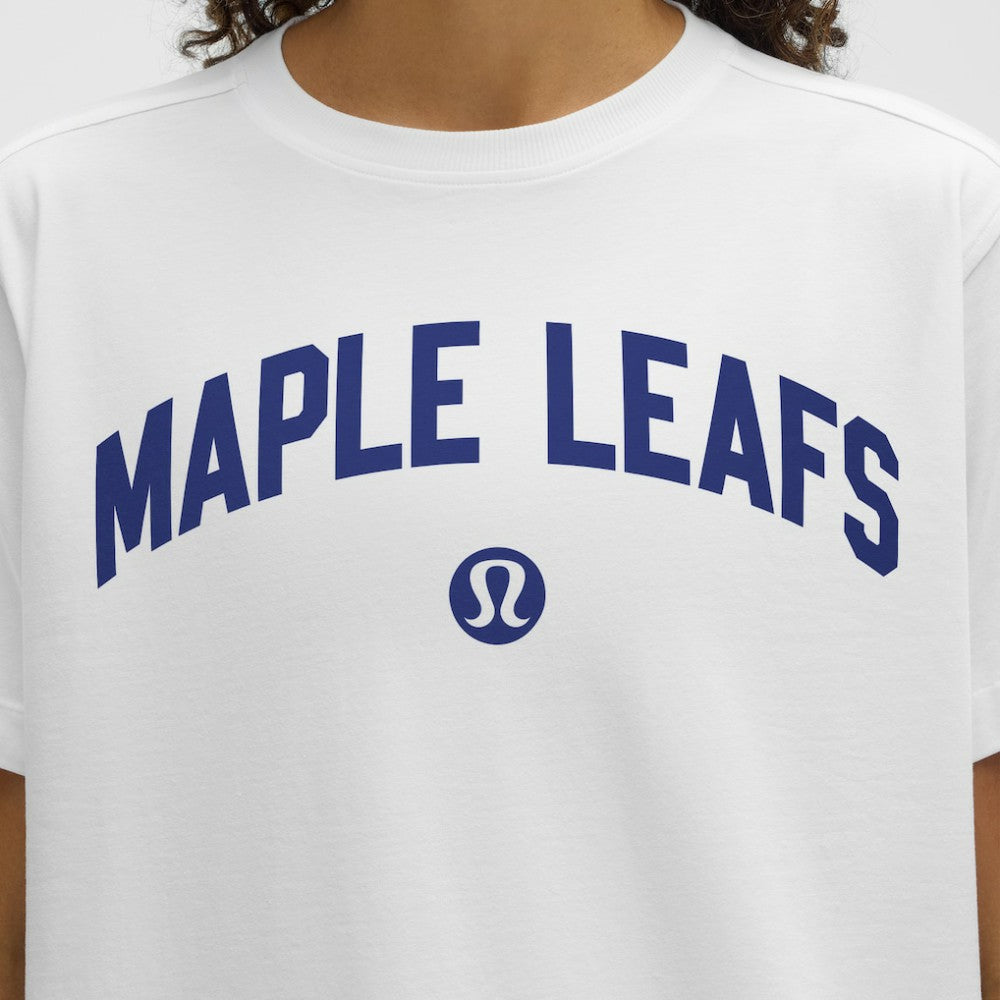 NHL Toronto Maple Leafs lululemon Women's All Yours Organic Cotton T-Shirt - White