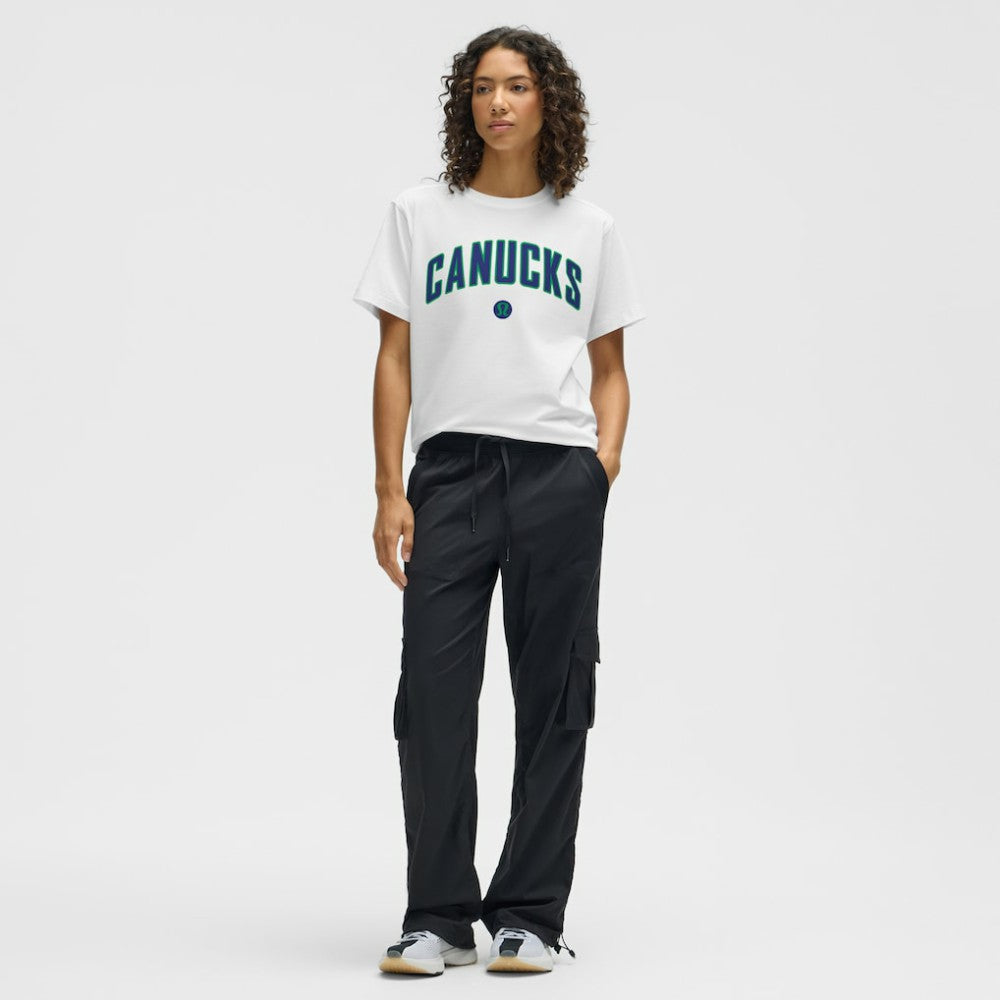NHL Vancouver Canucks lululemon Women's All Yours Organic Cotton T-Shirt - White