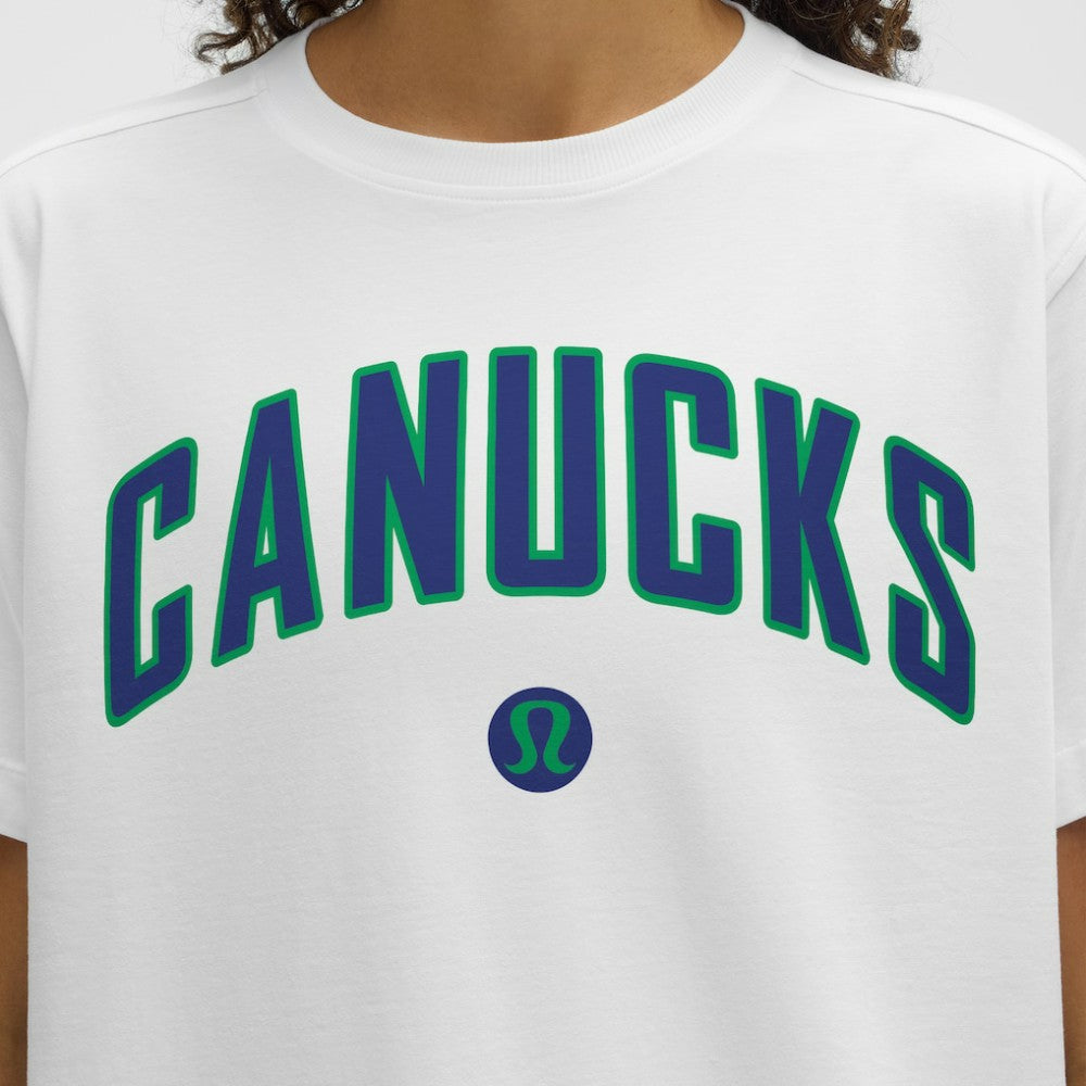 NHL Vancouver Canucks lululemon Women's All Yours Organic Cotton T-Shirt - White