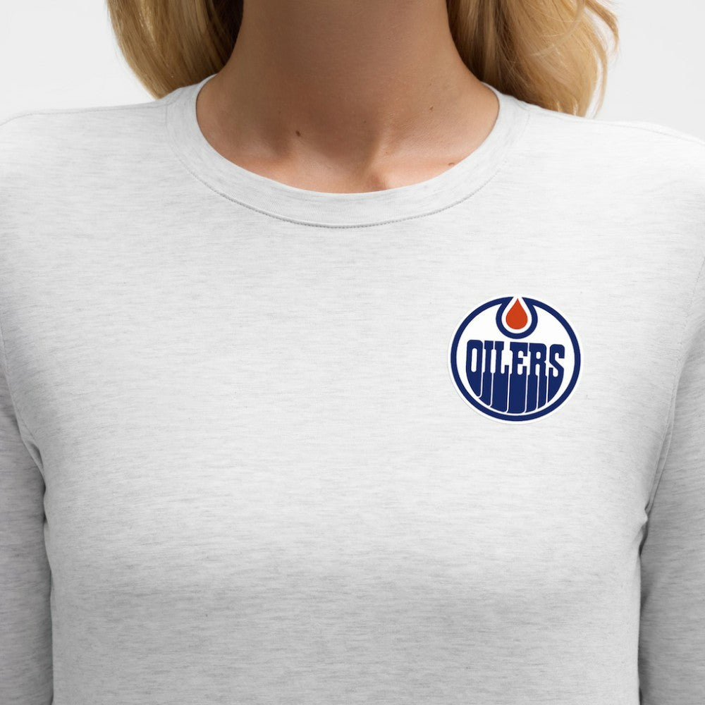 NHL Edmonton Oilers lululemon Women's Love Long Sleeve T-Shirt - Heathered Core Ultra Light Grey