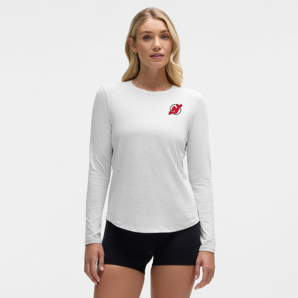NHL New Jersey Devils lululemon Women's Love Long Sleeve T-Shirt - Heathered Core Ultra Light Grey