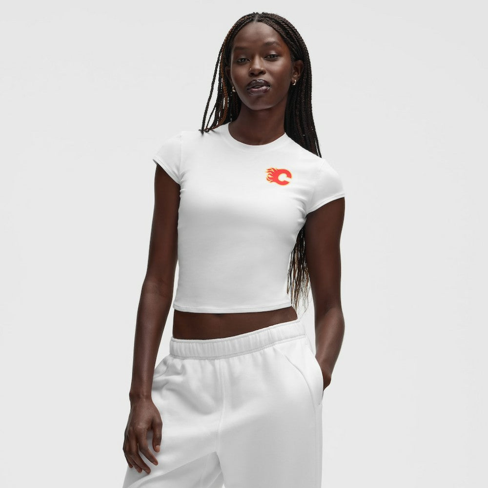 NHL Calgary Flames lululemon Women's Baby T-Shirt - White