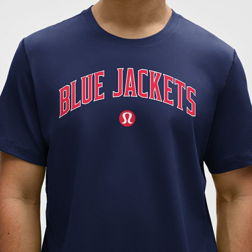 NHL Columbus Blue Jackets lululemon Organic Cotton Classic-Fit T-Shirt - Blue