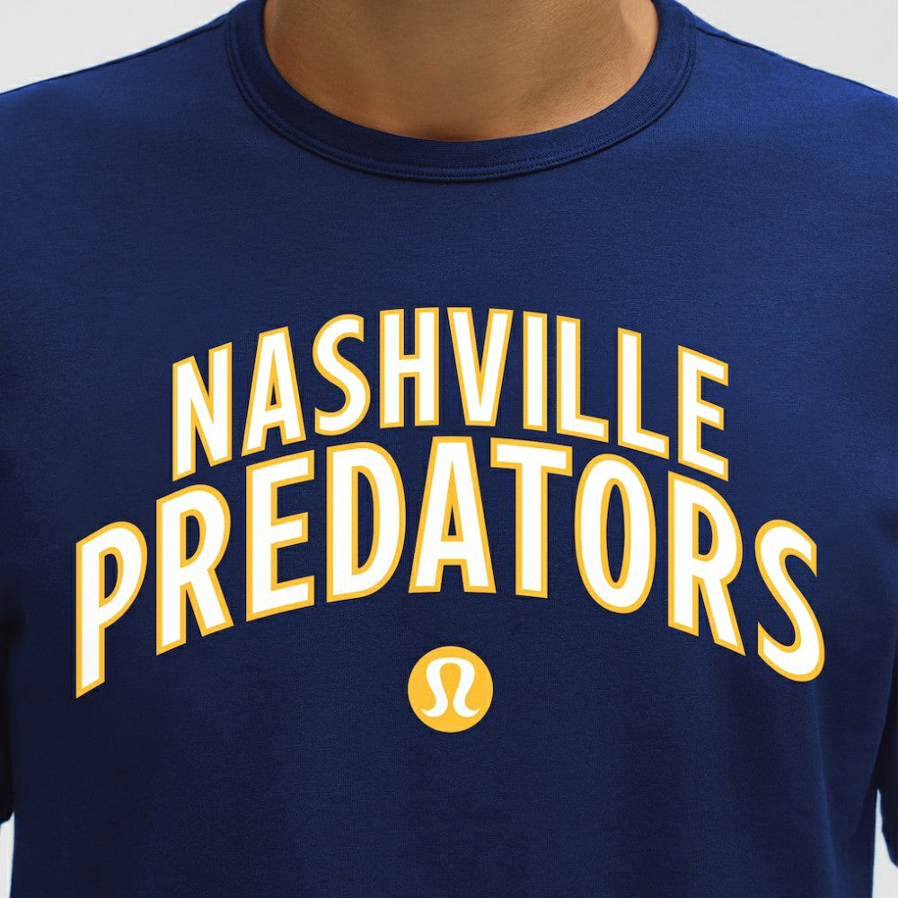 NHL Nashville Predators lululemon Organic Cotton Classic-Fit T-Shirt - Blue