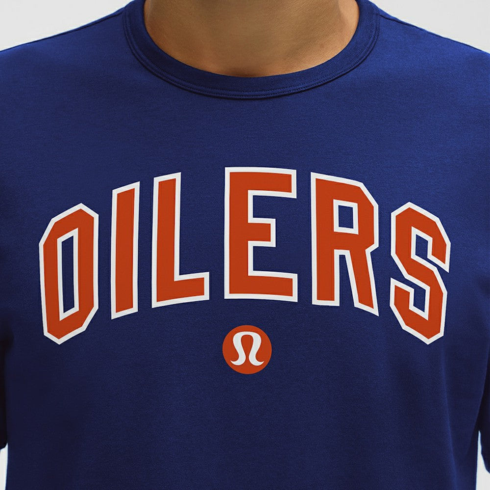 NHL Edmonton Oilers lululemon Organic Cotton Classic-Fit T-Shirt - Larkspur