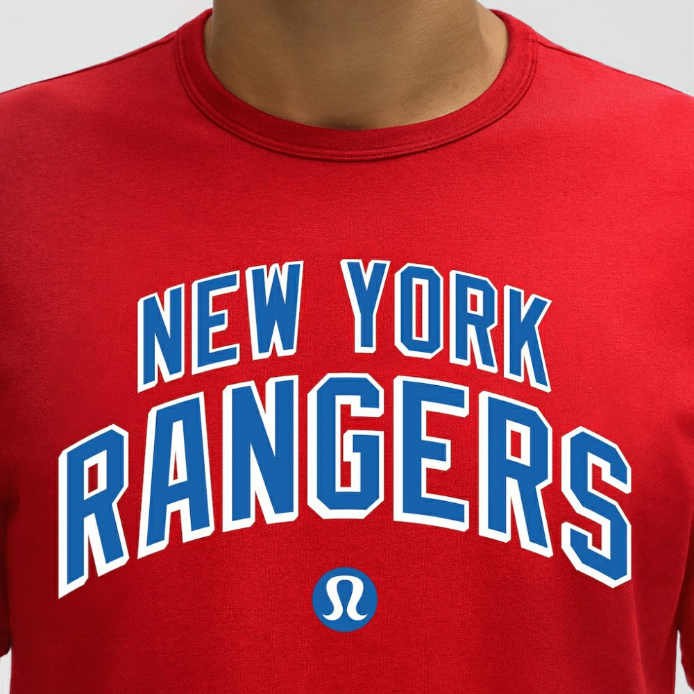 NHL New York Rangers lululemon Organic Cotton Classic-Fit T-Shirt - True Red